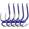 LLELEMAMO Ami Doppi da Pesca Classic Sharp, Ami da Pesca in Acciaio ad Alto Tenore di Carbonio con Ardiglione e Punta Affilata, Doppio Amo Per Pesca da Acqua Dolce e Diverse Condizioni (Blue 100 PCS,3#)