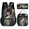 WECECE Set Zaini Flaming Motorbike Ragazzo con Borsa Termica e Astuccio Matite, Zaino Scuola Cool Motorcycle Bambina 6-11 Anni per Viaggio e Uso Quotidiano, Tasche Laterali Porta Bottiglia