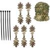 Generisch Strisce mimetiche con foglie, 5 pezzi, per cappello da caccia, attrezzatura mimetica naturale, foglie 3D Ghillie, per deserto, giungla, caccia, allenamento tattico