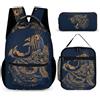 WECECE Zaino Scuola Tiger Ragazza Elementare 3 Pezzi con Sacchetto per Pranzo e Astuccio, Set Zaini Animal Tiger Bambini 6-11 Anni