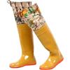 YKMYXZ Stivali da Pesca Impermeabili in PVC for Uomo e Donna, Gialli, Varie Misure(5 UK)