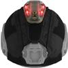 Generic Luce di Segnalazione per Casco Sport e Copricasco Super High Cut Kit, Lampada Lampeggiante Impermeabile Copertura Rete(Black-Red)