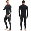 MFWHEFJ Muta Sub Uomo Manica Lunga Protezione Solare Impermeabile Surf Tuta da Sub Un Pezzo Asciugatura Rapida Spiaggia Rash Guard Bagno Costume da Bagno(Black,XXL)