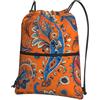 Generic Sportiva Sacche Flower Pai-Sley Pattern Borsa con Coulisse Pieghevole Sport Gym Sacca Borsa Antipolvere per Allenamento Compleanno Regalino