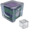 Generisch Porta gessetti da biliardo, 3,2 x 3 x 2,9 cm, supporto magnetico per gessetti da biliardo, design acrilico, scatola per polvere di cioccolato, per tavolo da biliardo