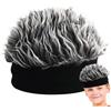 Genérico Cappello Da Uomo Con I Capelli Attaccato - Cappotto Di Parrucca Di Capelli Corti | Cappello Di Capelli, Cappello Di Parrucca Di Moda, Capelli Con Punta Di Lana Di Lana A Maglia Di Lana Luppolo