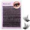 WENDY LASHES Ciuffetti Ciglia Finte 3D-Curl Style-C3 Soft Cluster lashes | Extension Ciglia Individuali Naturali Riusabile DIY Lash Extension a Casa 10-18mm Mixed