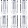 UTURAL 6 contenitori per tubi deodoranti trasparenti vuoti in plastica trasparente di forma rotonda di riempimento del bastone per il fai da te di riempimento cosmetico deodorante contenitore (75 ml)