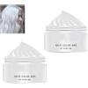 HADAVAKA 2pcs Temporary Hair Color Wax, One-Time Temporary Modeling Colour Hair Dye Wax, Easy Washable Instant Hair Dye, Temporary Hair Color for Man, Woman, Party Or Cosplay (White)