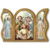F.LLI BONELLA Fratelli Bonella | Trittico devozionale in Legno con la Sacra Famiglia f.to 6x9cm | Made in Italy