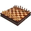 Italfama Set Scacchi in Noce Italiano con Pedine in Mogano 43cm con Contenitore