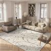 SAFAVIEH Tappeto Shag per Soggiorno, Sala da pranzo, Camera da letto - Florida Shag Collection, A Pelo Lungo, Crema e Beige, 160 X 229 cm
