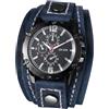 JewelryWe Orologio da Polso Punk Vintage: Orologio da Polso da Uomo Gotico Cinturino in Pelle con Quadrantini Finti