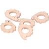 Qcwwy Set di 5 Giocattoli per la Dentizione per Neonati in Legno di Faggio Naturale a Forma di Riccio, con Superficie Liscia e Lucida, Ideali per Creare Collane, Bracciali e Ciondoli