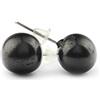 Heka Naturals Shungite Pietre Naturali Perle Orecchini Donna | di Tendenza Fatto a Mano Pietre e Cristalli Orecchini Anallergici a Lobo Donna - Chakra Spirituale Energia Positiva Cristalli Naturali