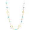 Dazylleco Collane Lunghe in Oro Stile Boho per Donna, Collana Lunga con Catena e Perle, Gioiello per Costume, Idee Regalo di Compleanno per Donna, 13 inches, Pietra, Non pietra preziosa