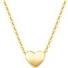 Carleen FANCIME Collana d'Oro Donna, Ciondolo in Oro Giallo 14 carati (585) Solido Minimalista Regalo di Gioielli per Donna Ragazza - Catena Lunghezza: 40 + 5 cm