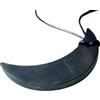 Heka Naturals Collana Pendente Cristallo Shungite | Cristalli Curativi e Collana Chakra - Gioielli in Pietre Preziose per Uomo e Donna - Regali Spirituali e Gioios (Mezzaluna)