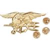 AnsonBoy US Navy Seal Aquila Ancora Trident Badge in Metallo Insignia Pin Oro