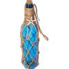 KeyHome Store Bottiglia Luminosa in Vetro Blu con Led