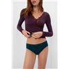 Intimissimi Slip In Cotone E Pizzo Verde