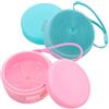 FIXOSHEE Spazzola Doccia in Silicone 2 Pezzi, Detergente per Cuoio Capelluto | Viso e Corpo, Design Copertura Protettiva e Cordino, Pratica per Viaggio e Uso All'aperto