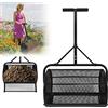 YUENFONG Spandiconcime 80L Rullo da giardino con setaccio a rete Spandiconcime Maniglia in spugna per fertilizzante Piantine Prato
