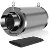 Hon&Guan Filtro a carbone attivo 150mm con carbone leggero 250mm di lunghezza, strato di carbone da 38mm di spessore per il controllo degli odori, eliminazione degli odori e lavaggio dell'aria per