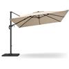 Arreditaly Ombrellone Da Giardino 3X3 M Con Braccio Retrattile Per Esterni Piscina Terrazze Bar Hotel Gazebo In Acciaio Inossidabile Con Braccio Rotabile 360° Impermeabile E Resistente Ai Raggi UV Beige