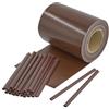 STI Fascia frangivista in PVC 19cm x 35mt Marrone +25clips Rete Recinzione Oscurante Privacy Giardino UV Resistant