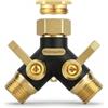 Wisdomgarden Distributore di acqua a 2 vie, distributore di acqua, 1 pollice di collegamento dell'acqua con adattatore da 3/4, distributore rubinetto, struttura in lega di alluminio, che offre un'eccellente