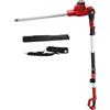 JOJOCY Tagliasiepi telescopico senza fili compatibile con Milwaukee m18, portata massima 2,97 m, asta telescopica 41 cm, lunghezza di taglio testa rotante in 11 posizioni con tracolla per potatura di arbusti
