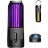 Eznaobo Lampada anti-zanzara esterna, dispositivo anti-zanzara per campeggio con luce LED, lampada anti-zanzara ricaricabile, 4000 mAh pieghevole per esterni interni (solare-grigio)