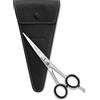 Störtebekker Shaving Accessories Forbici da barba Störtebekker lunghe - 5,5 pollici / 14 cm - con custodia in vera pelle nera - Germany, Solingen - Forbici da barba in acciaio inox