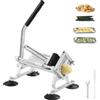 VEVOR Tagliaverdure commerciale, tagliafrutta da 3/8 di pollice, tagliaverdure in acciaio inox e lega di alluminio, tagliaverdure con piedini antiscivolo, per ravanelli, cipolle, patate, limoni
