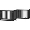 vidaXL Cancelletto per cani 4 pezzi con porta pieghevole nero 320 cm in legno di pioppo