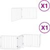 vidaXL Cancelletto per cani 6 pezzi con porta pieghevole bianco 480 cm in legno di pioppo