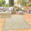 Teppich-Traum Tappeto per interni ed esterni Tappeto da patio leggero e resistente a tinta unita in beige Dimensioni - 240 x 340 cm