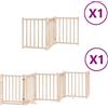 vidaXL Cancelletto per cani 9 pezzi con porta pieghevole 450 cm in legno di pioppo