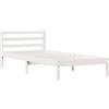 vidaXL Struttura letto bianca 215,5 x 105,5 x 69,5 cm Legno massello di pino