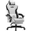 GTPLAYER Sedia da gaming, ergonomica, in Tessuto tecnico, con supporto lombare, sedia PC con schienale allargato, portata fino a 150 kg, grigi