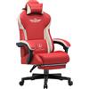 GTPLAYER Sedia da gioco GTPLAYER, sedia da gioco ergonomica in pelle artificiale con supporto lombare, sedia per PC con schienale allargato, capacità di carico fino a 150 kg,
