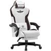 GTPLAYER Sedia da gioco GTPLAYER, sedia da gioco ergonomica in tessuto con supporto lombare, sedia per PC con schienale allargato, portata fino a 150 kg, marrone
