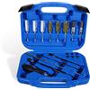 CCLIFE Set per la pulizia della sede e dell'albero dell'iniettore CCLIFE Set per la pulizia dell'iniettore da 19 pezzi con spazzole in filo d'acciaio e spazzole in nylon