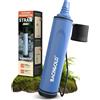 Bachgold Filtro per l'acqua BACHGOLD Straw Outdoor Survival, ultraleggero, capacità 500 L, tubo flessibile incluso, blu, filtro per acqua potabile di emergenza