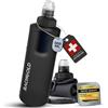 Bachgold Filtro per acqua Bachgold Squeeze Outdoor, grigio, 500 ml - Filtro per acqua potabile ultraleggero per campeggio, sopravvivenza, emergenze, rimuove batteri, virus e microplastiche