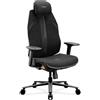 DIABLO CHAIRS Sedia da computer ergonomica, sedia da ufficio, nera, V-Flash Ultra Black