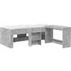 vidaXL Letto a soppalco con scrivania per bambini, 2 pezzi, colore grigio cemento