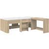 vidaXL Letto a soppalco con scrivania per bambini, 2 pezzi, finitura Sonoma