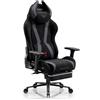 Diablo Chairs Sedia da gaming Diablo X-Horn 2.0, sedia da ufficio, sedia da scrivania, design ergonomico in tessuto, nera, taglia standard